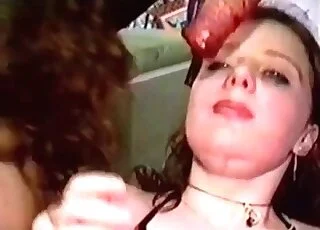 Busty babe sucking dog’s meaty dick