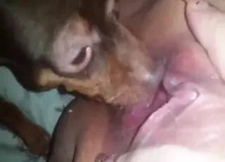 Pleasurable Dog Licking Session with Mature Woman